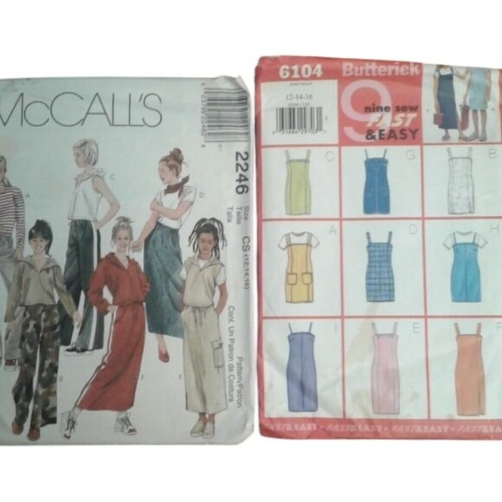 Girls 12 14 16 Sewing Patterns Hoodie Pants Skirt Dress Sundress